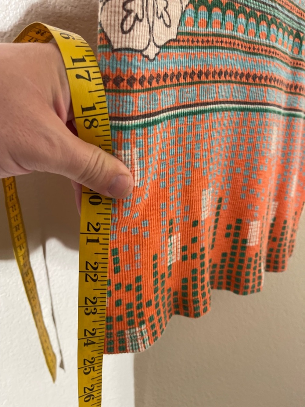 Miss Me Orange and Cream Crochet Detail Top - Picture 6 of 6